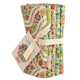 Tessuto Tilda Wallflower Fat Quarter Bundle Green