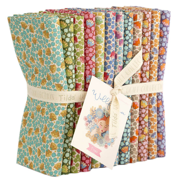 Tessuto Tilda Wallflower Fat Quarter Bundle Blenders Bellflower