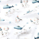 Tessuto Cotone Balene e Nuvole-3