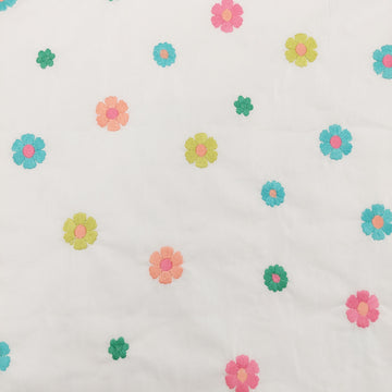 Tessuto Cotone Embrodery Le Fleur
