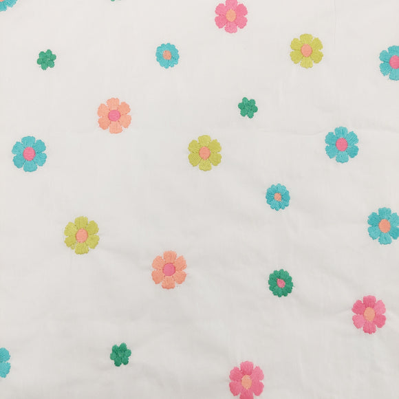 Tessuto Cotone Embrodery Le Fleur