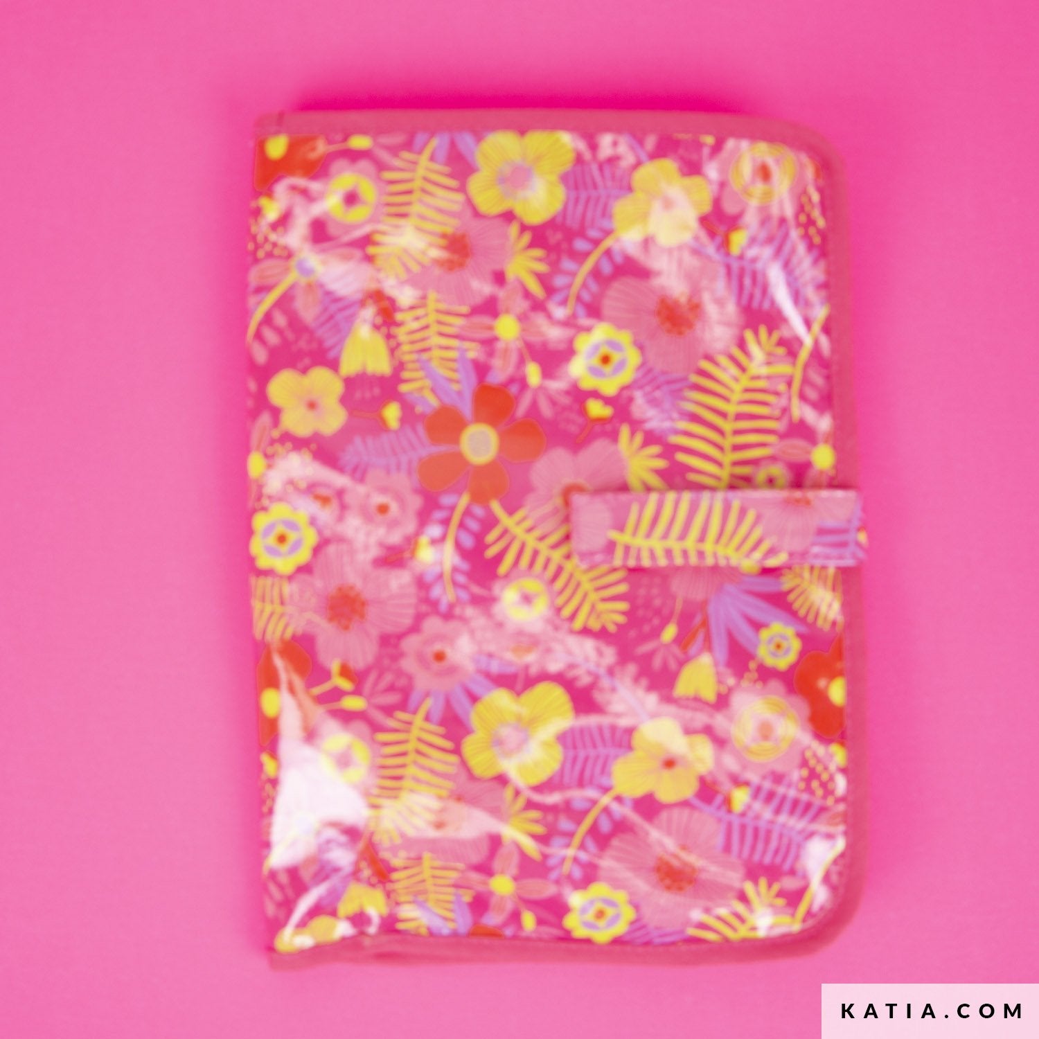 Tessuto Cotton Laminated PU Tropical Fucsia Katia Fabrics