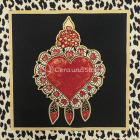 Pannello Gobelin Maculato Cuore Sacro Piume