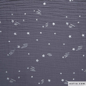 Katia Fabrics Mussola Gold Be Unique Stars