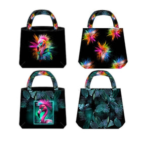 Tessuto Canvas Pannello Borsa Double Face Fenicottero Punk Rock - 0