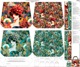 Tessuto Canvas Pannello Borsa Double Face Anni20 - 0