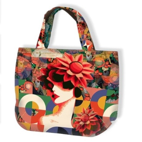 Tessuto Canvas Pannello Borsa Double Face Anni20
