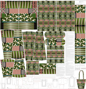 Tessuto Canvas Pannello Borsa Fancy Shopper Retrospect - 0