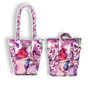 Tessuto Canvas Pannello Borsa Fancy Shopper Floral Dream