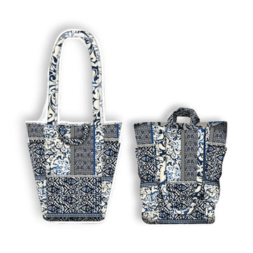 Tessuto Canvas Pannello Borsa Fancy Shopper Batique