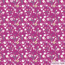 Tessuto Popeline Tropical Flowers Katia Fabrics - 0