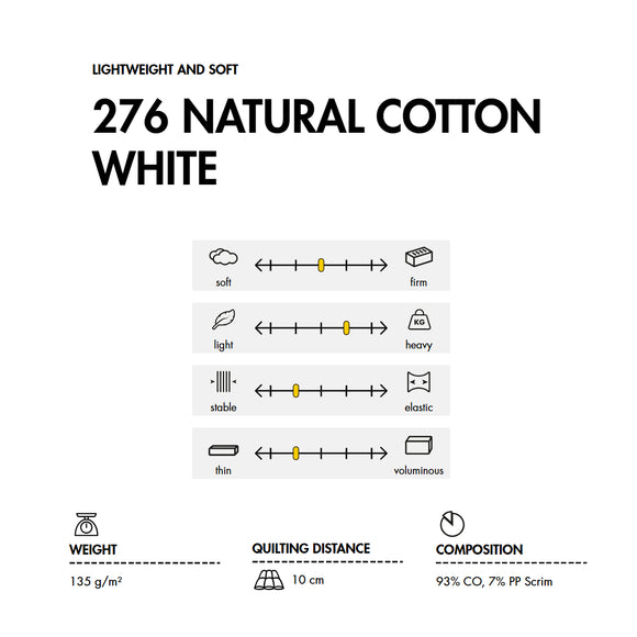Vlieseline - Imbottitura 276 Cotton White