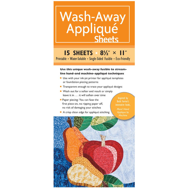 Wash-Away - Carta Termoadesiva Idrosolubile per Appliqué