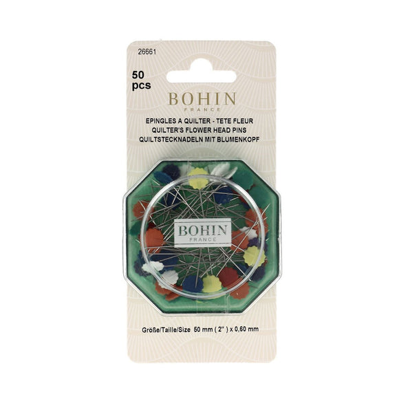 Bohin Spilli Con Testa A Fiore Con Scatola