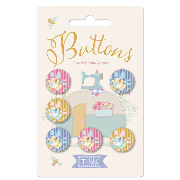 Tilda Buttons Happy Campers 17mm