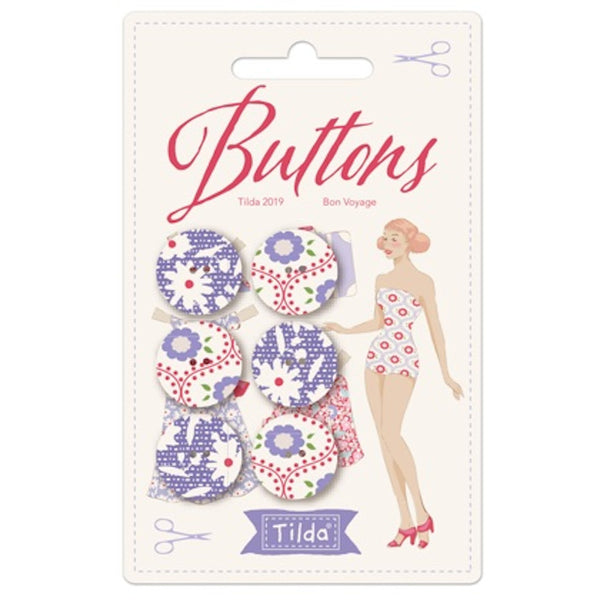 Tilda Buttons Bon Voyage 18mm