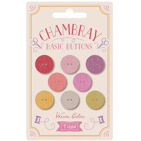 Acquista colori-caldi Tilda Buttons Chambray Basics 16mm