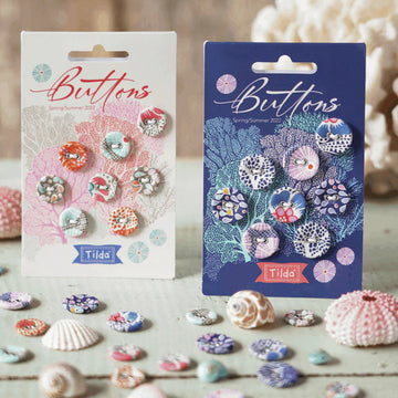 Tilda Buttons Cotton Beach 17mm - 0