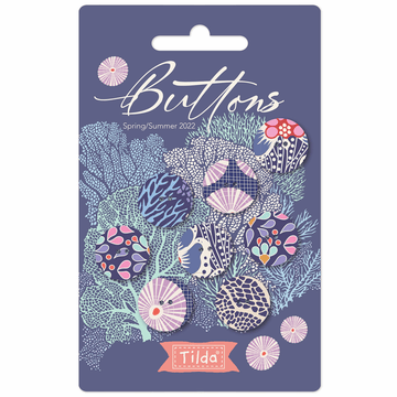 Tilda Buttons Cotton Beach 17mm