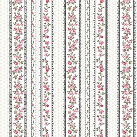 Acquista bianco Cotone Americano Juliet Roses Rose Su Righe