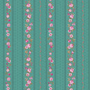 Cotone Americano Juliet Roses Rose Su Righe-2
