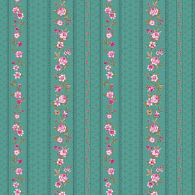 Cotone Americano Juliet Roses Rose Su Righe