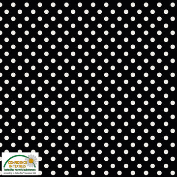 Acquista nero Cotone Americano Essential Pois