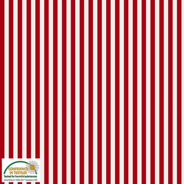 Acquista rosso Cotone Americano Essential Righe
