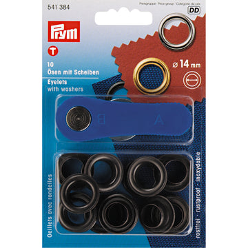 Acquista nero Prym Occhielli Con Rondelle 14mm