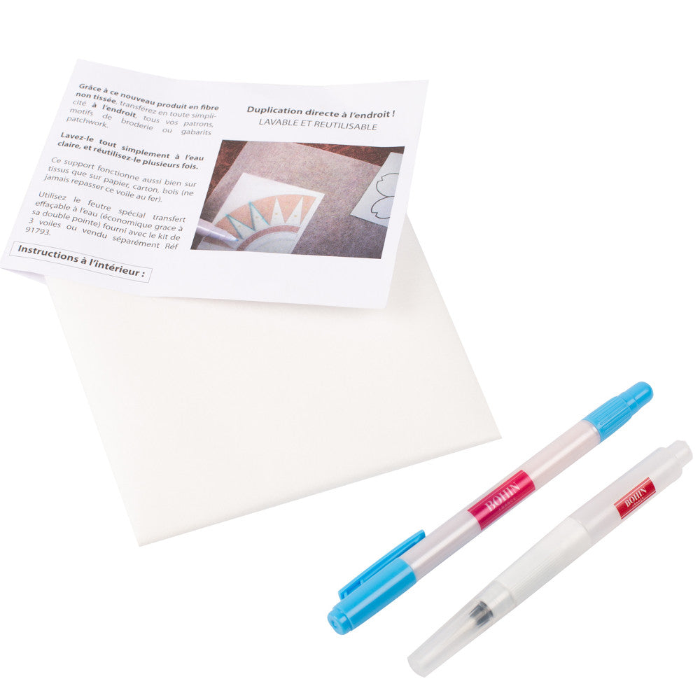 Bohin Carta Da Ricalco Magic Paper + Pennarello Idrosolubile e Cancellino - 0