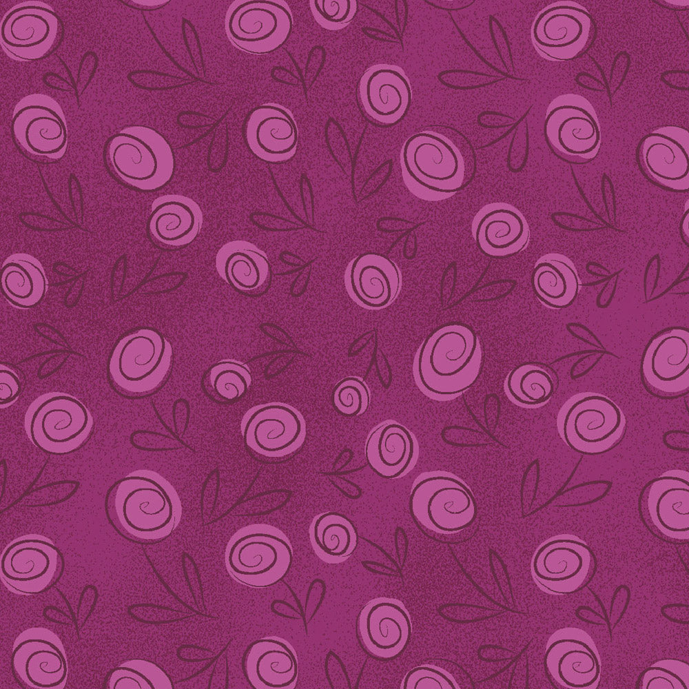 Acquista viola-cardinale Fabricart Floral Doodle