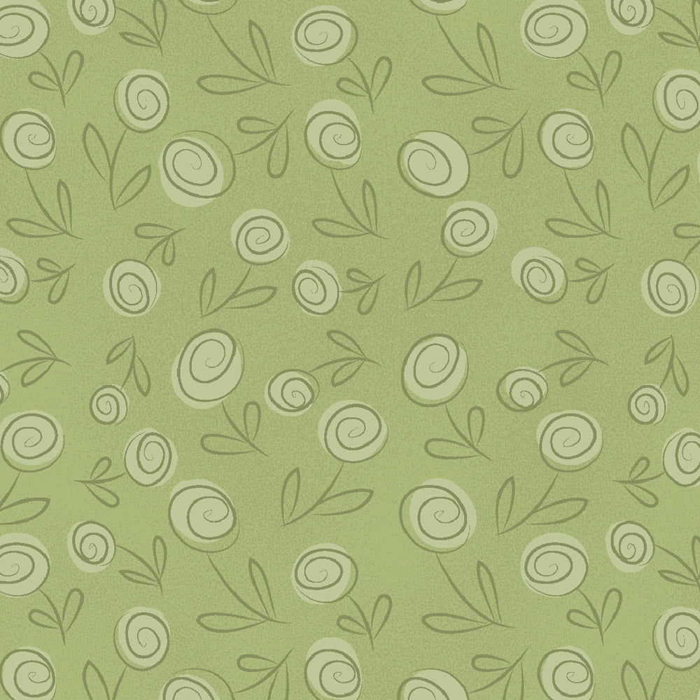 Acquista verde-pistacchio Fabricart Floral Doodle