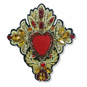 Applicazione Cuore Sacro Giallo Rosso