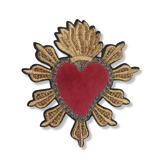 Applicazione Cuore Sacro Velluto