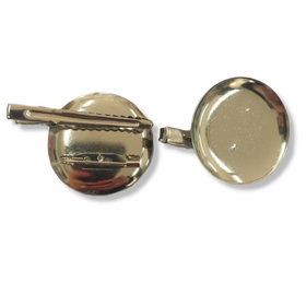 Base Spilla Con Molletta Da Incollo Tonda