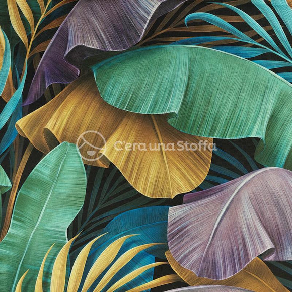 Panama Stampa Digitale 3D Foglie