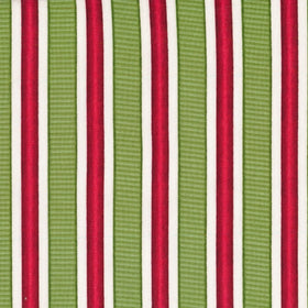 Cotone Americano Righe Scarlet's Garden Bianco