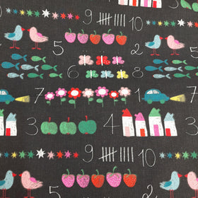 Cotone Lavagna Numeri e Disegni