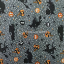 Cotone Halloween Streghe e Zucche-1