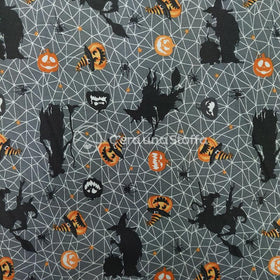 Cotone Halloween Streghe e Zucche