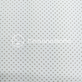 Acquista bianco-tortora Cotone Pois Piccoli