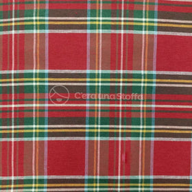 Tessuto Tartan Cotone Tinto In Filo Scozzese Grande