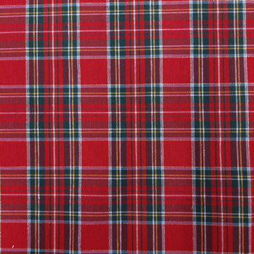 Cotone Tartan Tinto In Filo Scozzese Lurex
