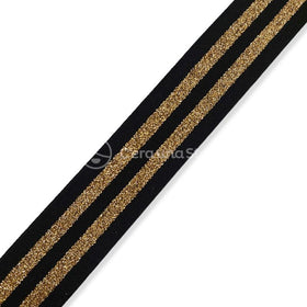 Elastico Nero Righe Lurex - 0