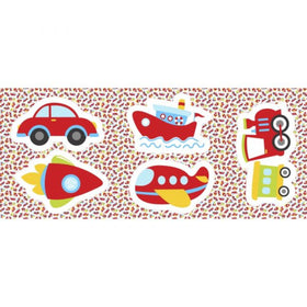 Fabricart Cotone Biologico Pannello Mezzi di Trasporto