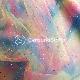 Katia Fabrics Tulle Rainbow Dots - 0