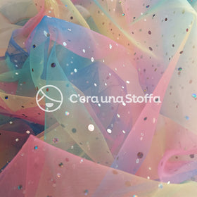 Katia Fabrics Tulle Rainbow Dots