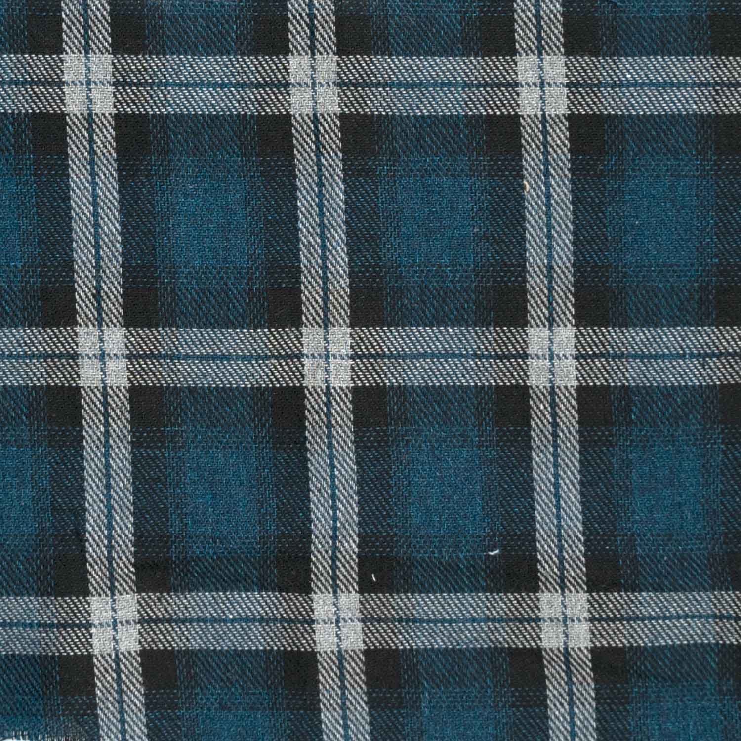 Tessuto Katia Fabrics Viyella Scotch Blue & Black