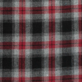 Tessuto Katia Fabrics Viyella Scotch Red & Graphite