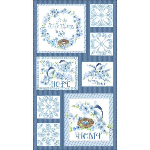 Cotone Americano Pannello Bluebird